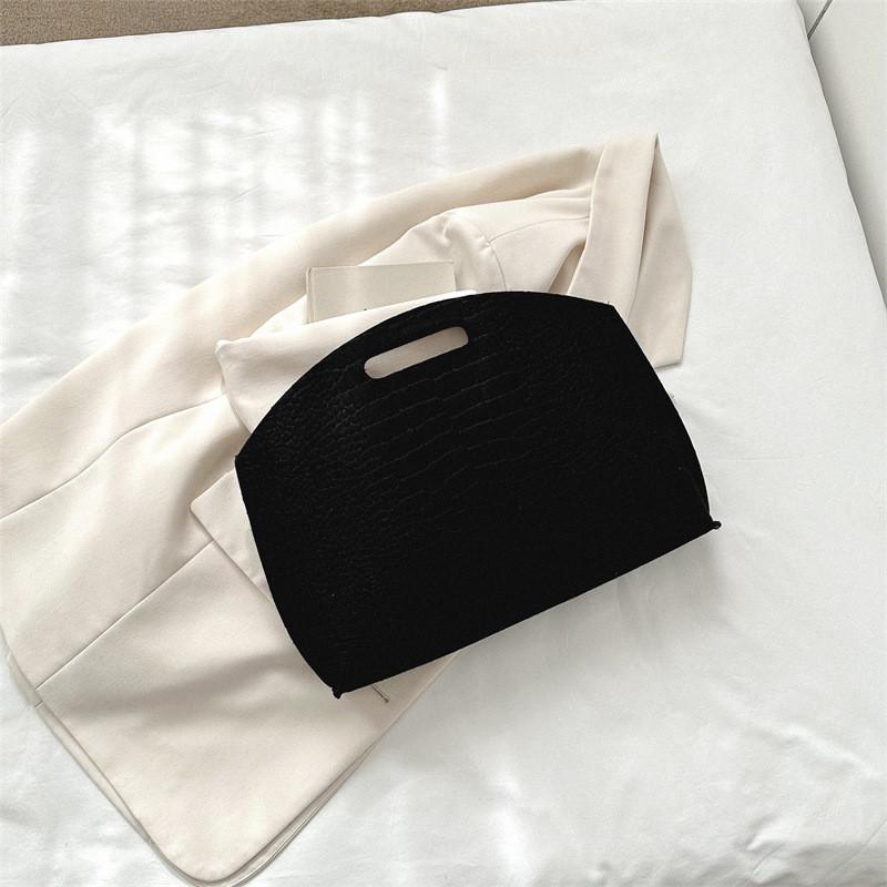 

Large Capacity Spring New Design Tote Bag For Women Stylish Minimalist Handheld Casual Purse In Black Khaki Fuchsia And Green чёрный