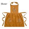 Adjustable Professional Chef Apron Kitchen with Pockets, Durable Washable Apron, Cross Fabric Cooking Back Design, Hand-Embroidered Heavy Duty Utility