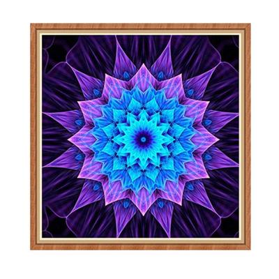 Pintura de Diamantes 5D Completa DIY Mandala Púrpura Mosaico Bordado Punto de Cruz Decoración del Hogar Regalo Hecho a Mano