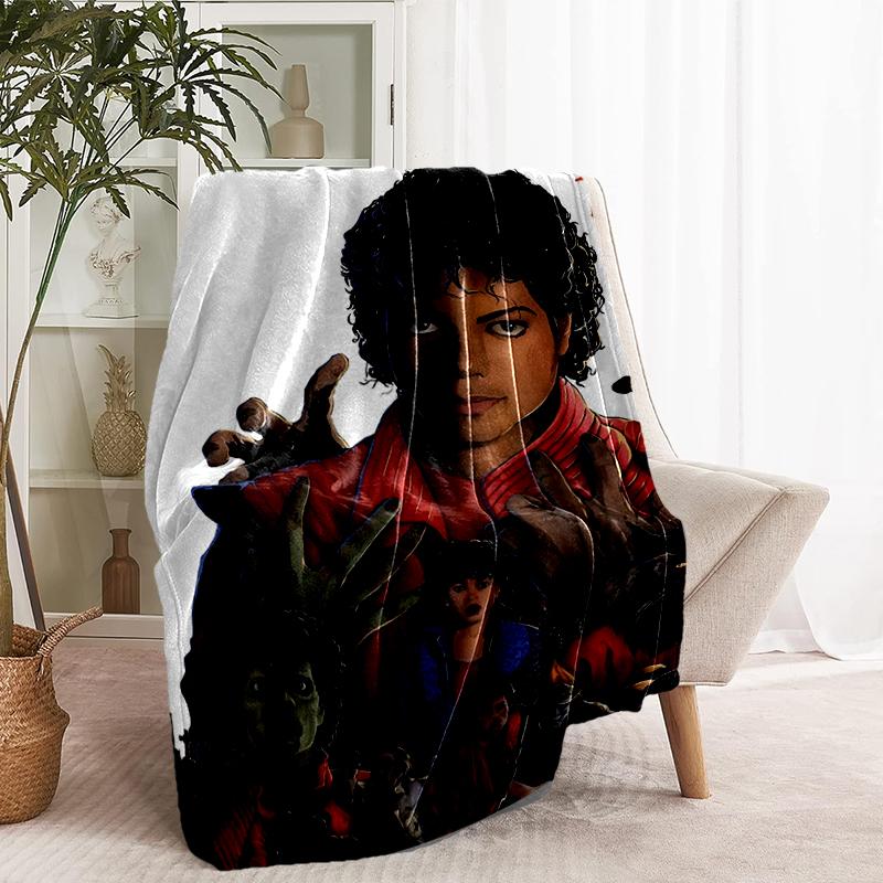 Coperta Stampata Michael Jackson - Morbida e Confortevole, per Camera da Letto, Viaggio, Divano, Decorazione Casa - Regalo di Compleanno Natale per Amico