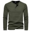 Men Solid Color Long Sleeve Casual Basic Bottoming T Shirt For Daily Wear