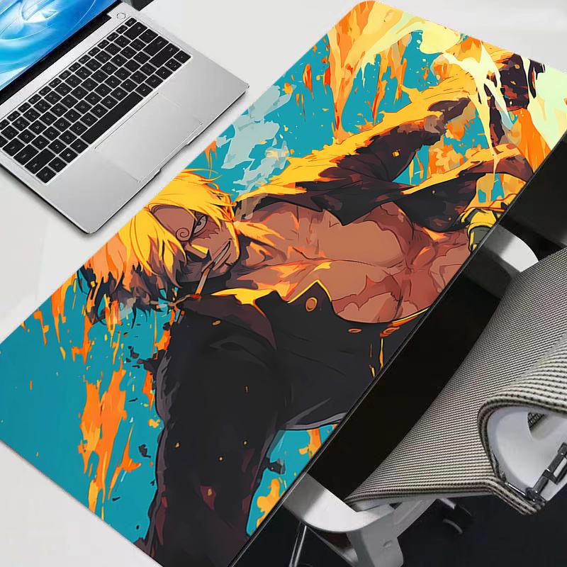 Neue Mauspads Großes Anime One Piece Sanji Gaming Zubehör Mauspads Gamer PC Komplett Computer Tastatur Schreibtischmatte Varmilo Tisch
