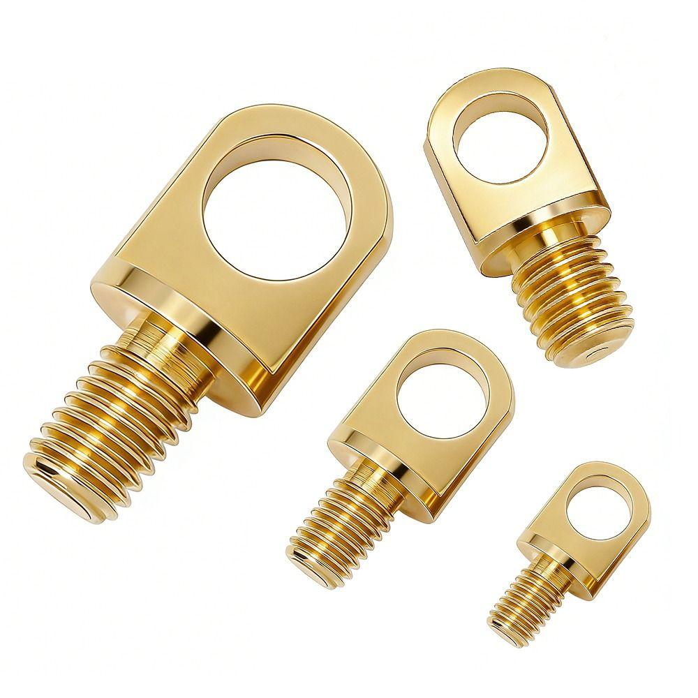 5Pcs M3-M10 Brass Eye Bolts Brass Lifting Ring Eye Bolt for Wire Rope Plant Light Suspension