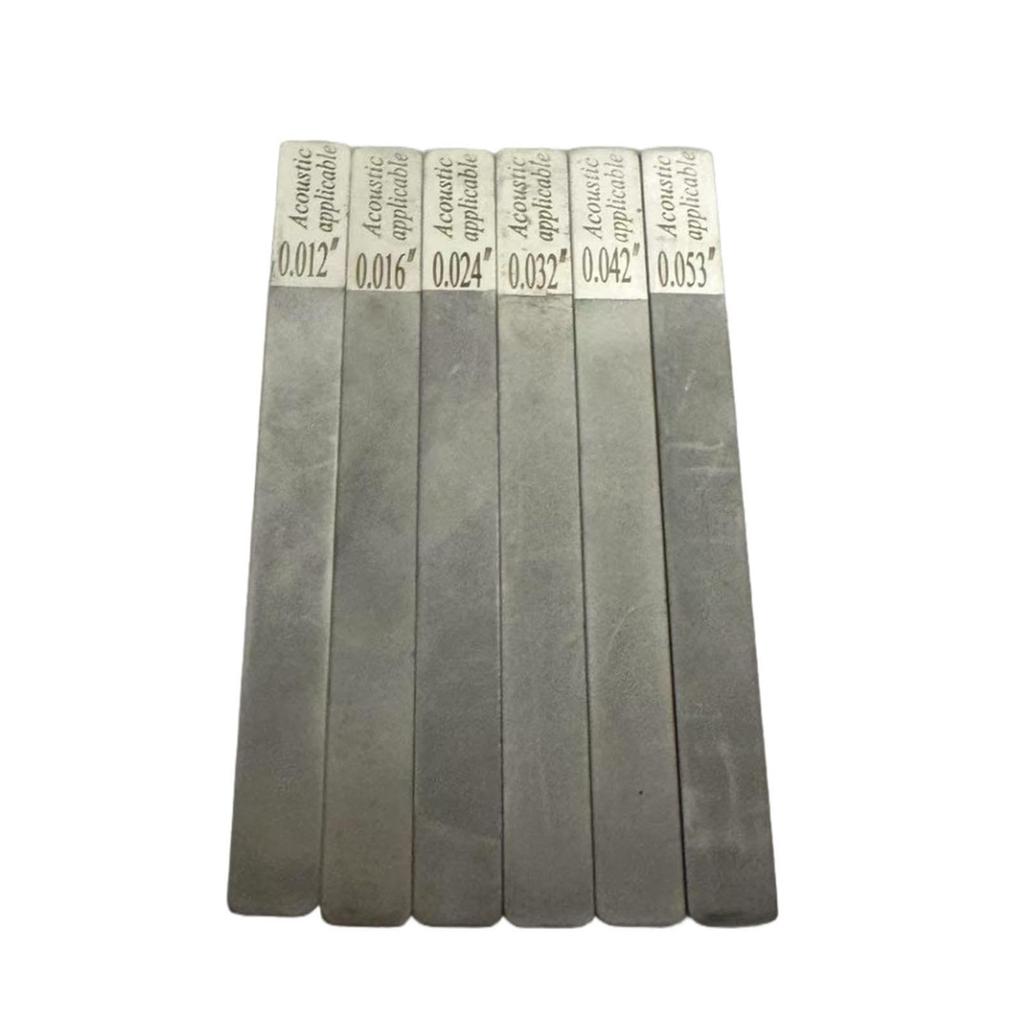Freneci [6-Piece Set] Guitar Nut File Set, Nut Slot File Set, Stainless Steel, Ergonomic Handle, for Acoustic and Electric Guitars, Maintenance
