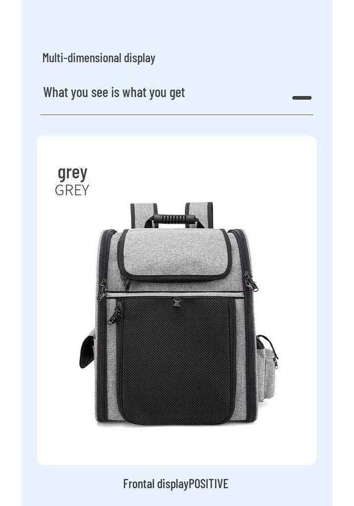 Expandable Breathable Pet Backpack for Cats & Dogs – Foldable, Large Capacity, Ideal for Travel