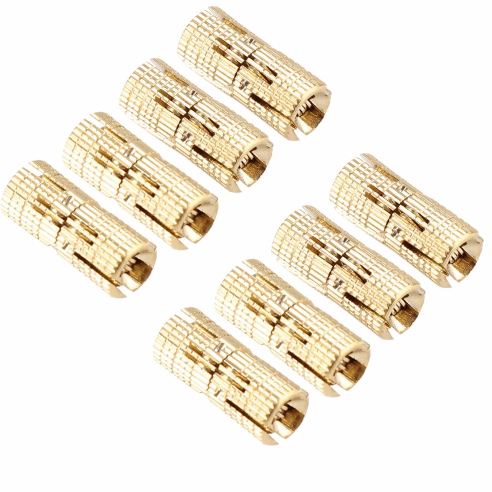 8PCS 8mm Cabinet Hinge 180 Degree Opening Angle With Screws Barrel Hinge Brass Invisible Furniture Hinge Hand Craft