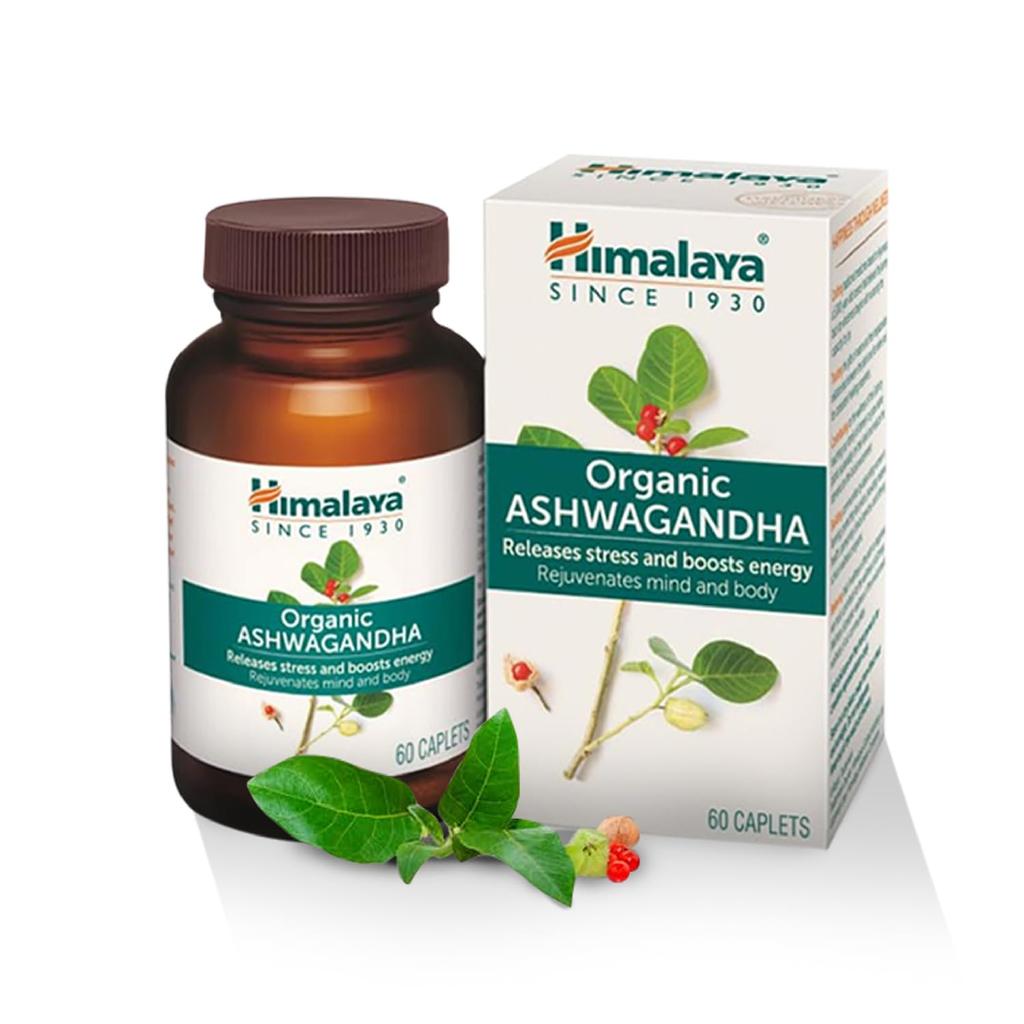 Himalaya Organic Ashwagandha 670Mg, 60 Tablets | Stress Relief Supplement For Energy, Relaxation And General Wellness