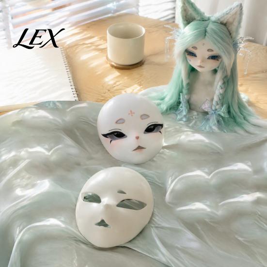 White Unpainted Mask DIY Blank Fox Mask, Furry Head Base Animal Fursuit Costume Accessory for Halloween Masquerade Cosplay Party Handmade