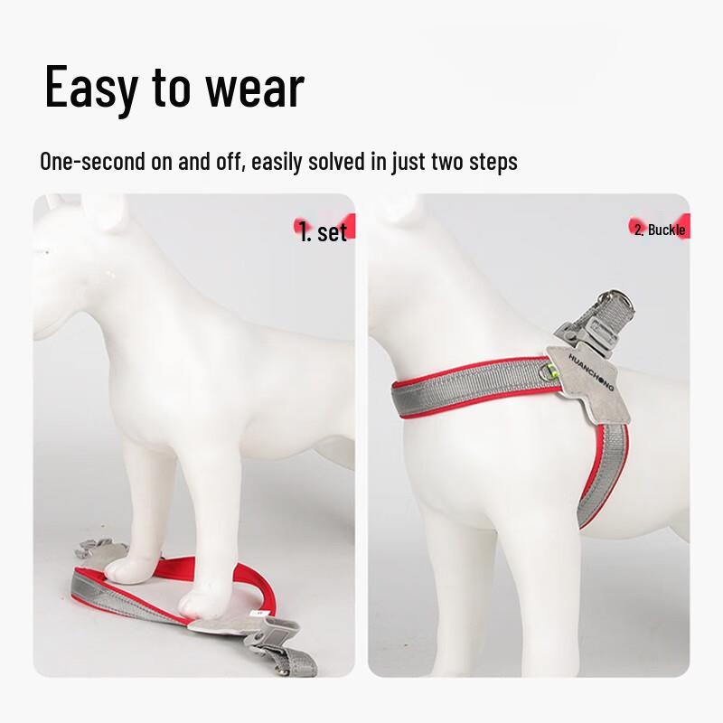 Comfortable Reflective Dog Harness and Leash Set