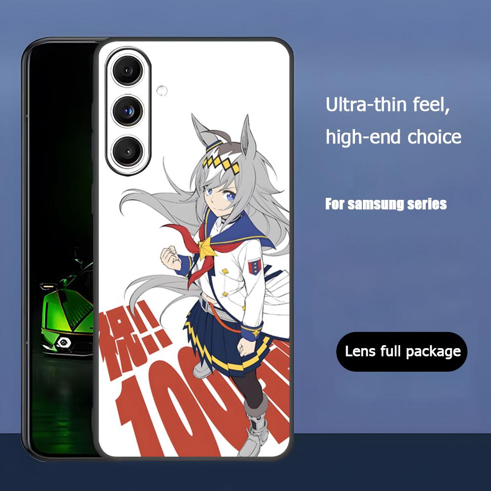 Game Uma Musume Pretty Derby Phone Case For Samsung Galaxy S25 S24 S23 S22 S21 S20 Plus Ultra Note20 Soft Black