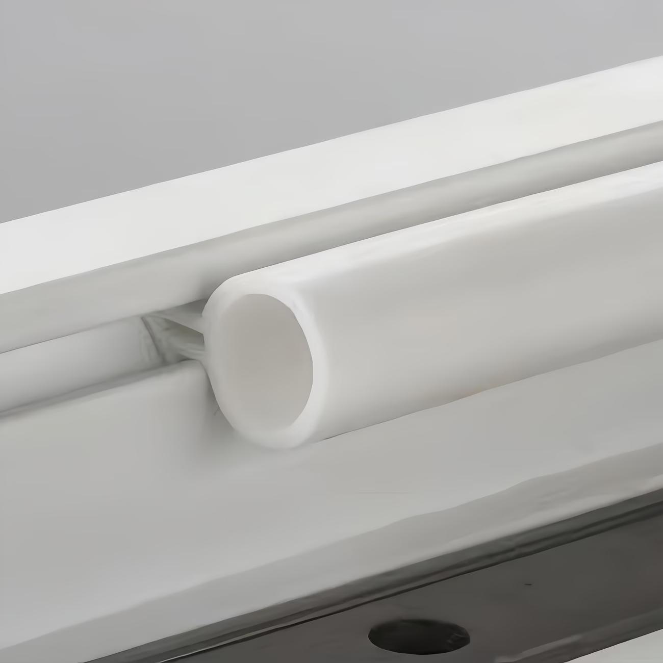 

1PC 3/6m Aluminum Alloy Door And Window Sealing Strip Card Slot Type Silicone Strips Soundproofing Anti-Aging Windproof Waterpro 3Meters білий