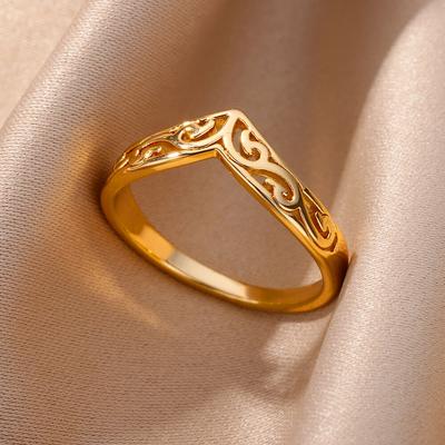 Stainless Steel Goku Rings For Women Men Gold Color Wukong's Curse Plant Totem Ring Female Wedding Party Finger Jewelry Gift