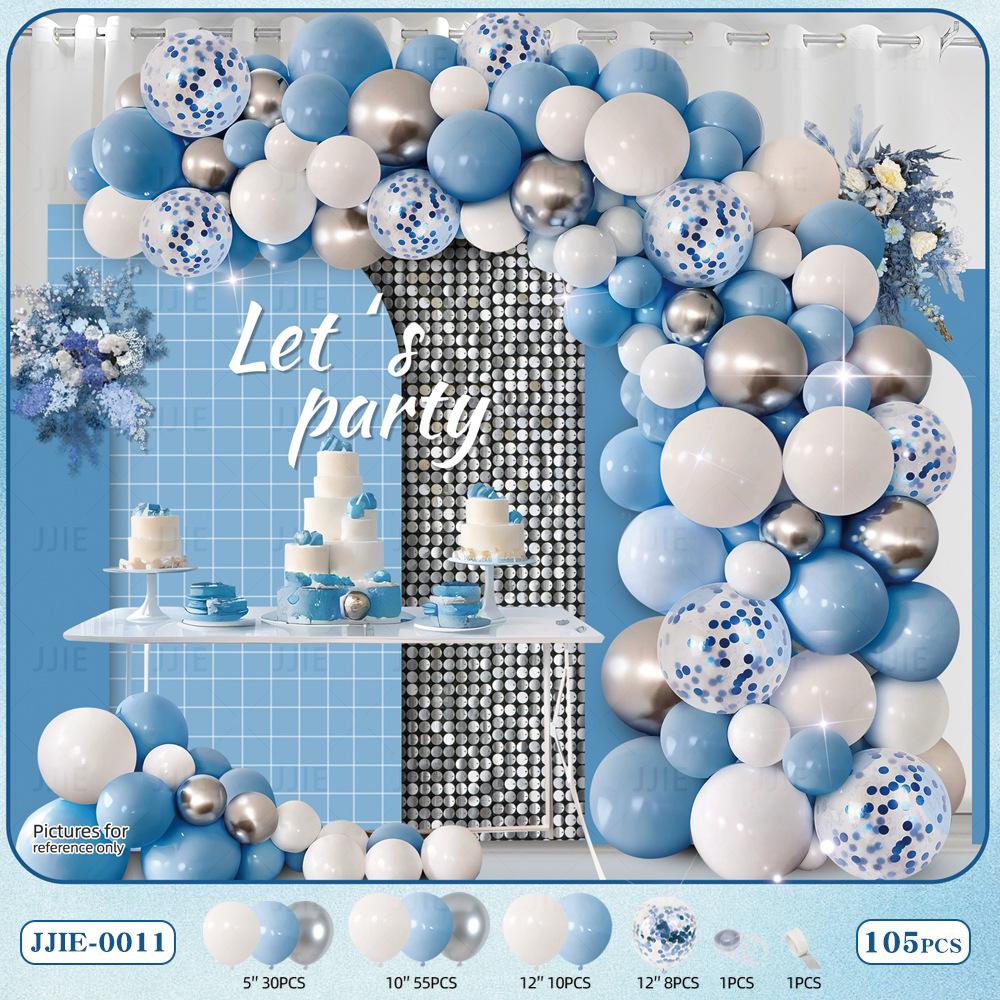 Anniversary Opening Engagement Wedding Blue Balloon Chain Set Birthday Wedding Decoration Balloon Chain Arch Backdrop Wall jjie-0011balloonchainset[glueandballoonchain]