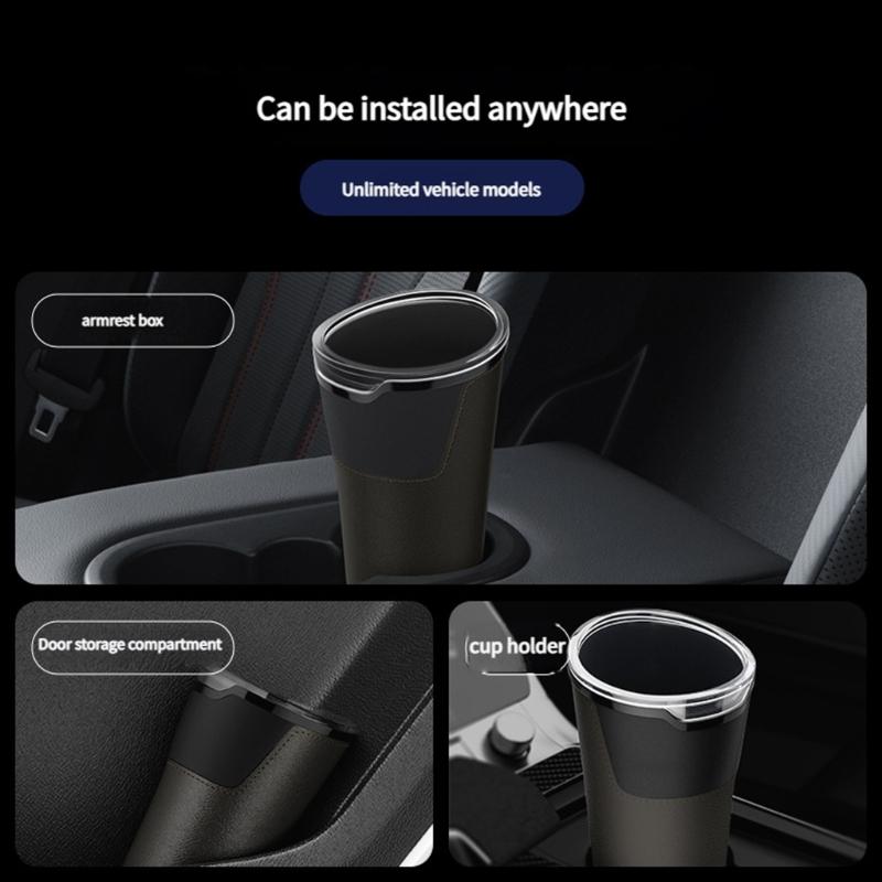 Car Rubbish Bin for Armrest Cup Holder Trash Can Umbrella Holder Car Storage Container Bucket Dustbin Garbage Organizer