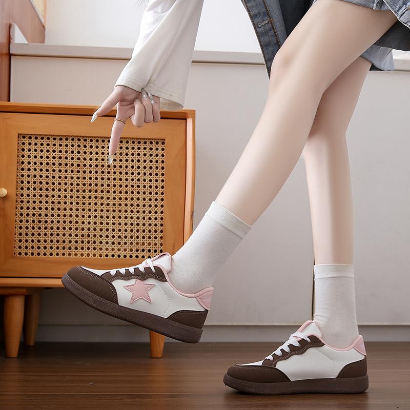 CRLAYDK Retro Women Fashion Sneakers Cute Lace Up Comfortable Skate Walking Shoes for Girls Casual Shopping Tennis Flats