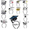 Celebrate Graduation Cap Headband Colorful Shiny Grad Cap Headband Non-slip Personality Bachelor Cap Hair Hoop