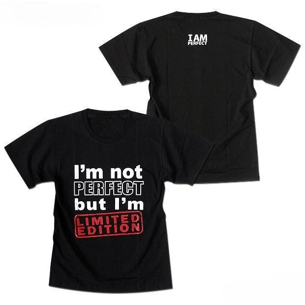 I'm Not Perfect But I'm Limited Edition Funny Couple Sarcastic Meme Y2K Style Casual T-shirt Unisex WoUnisex Streetwear Tee Tops