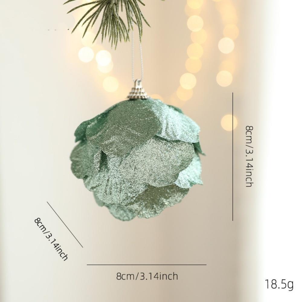 New Green Glitter Sequins Foam Christmas Ball Christmas Tree Hanging Ornaments for Home New Year Christmas Decoration