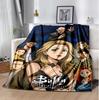 Buffy Flannel Blanket Soft Warm All-Season Throw, Design for Camping, Car Travel, Hiking Sofa, Bed, Office Perfect Gift for Parties
