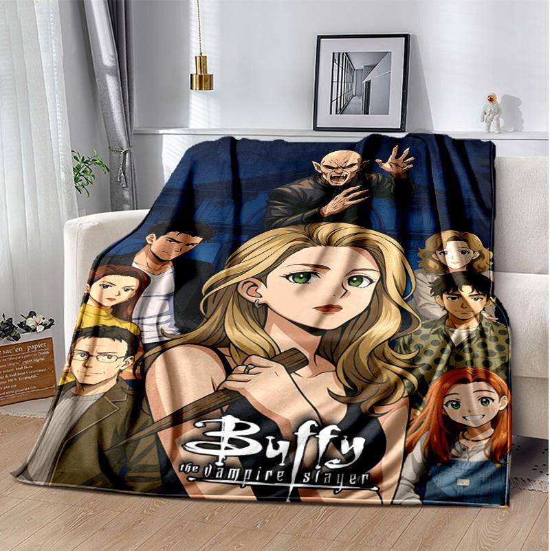 Buffy Flannel Blanket Soft Warm All-Season Throw, Design for Camping, Car Travel, Hiking Sofa, Bed, Office Perfect Gift for Parties
