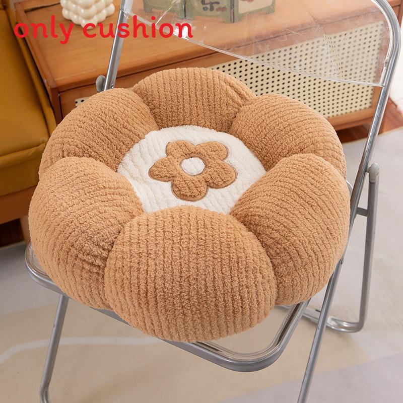 Flower Cushion Plush Pillow With Pp Cotton Fill For Home Lounge Decor