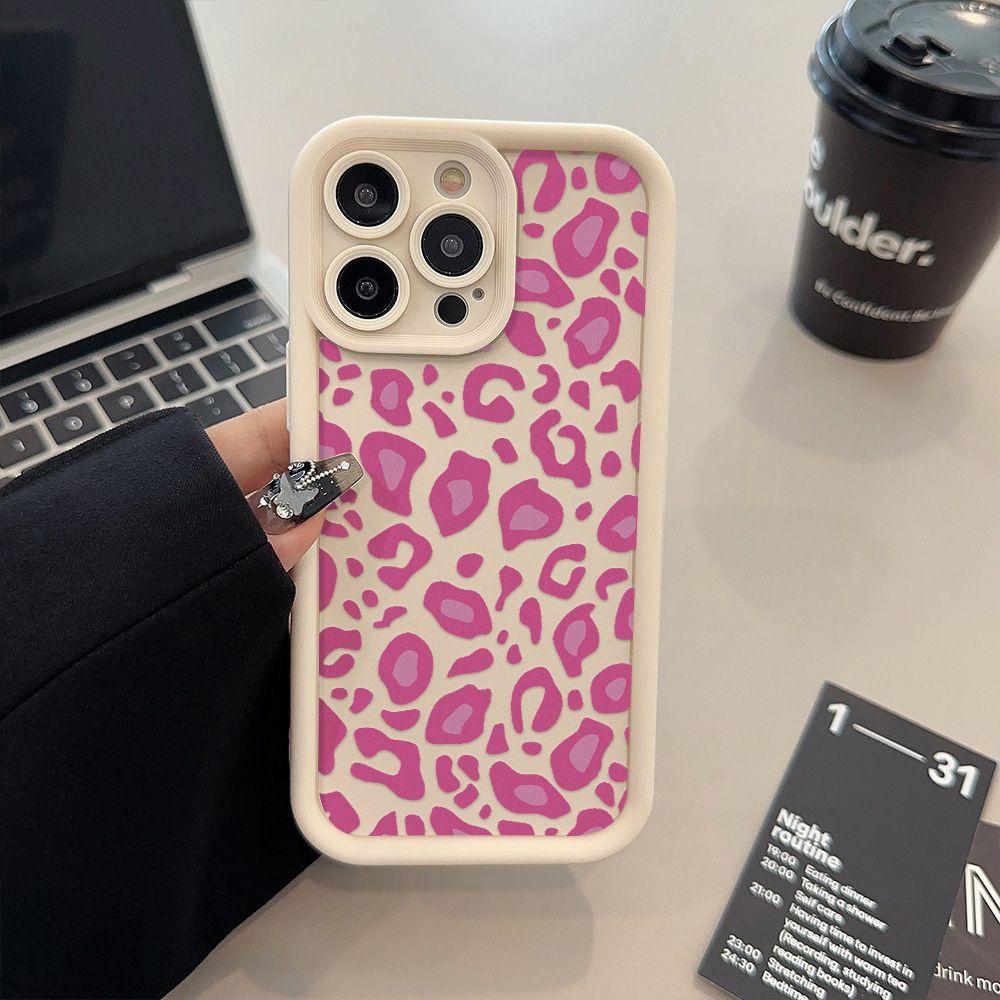 Rose red leopard print for iPhone17promax mobile phone case 17 Apple 16 matte 14/15 premium 13 fine holes