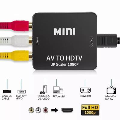 AV To HDMI Adapter HDTV 1080P Video Composite Converter AV2HDTV RCA To HDTV CVSB L R Video Scaler Converter Box