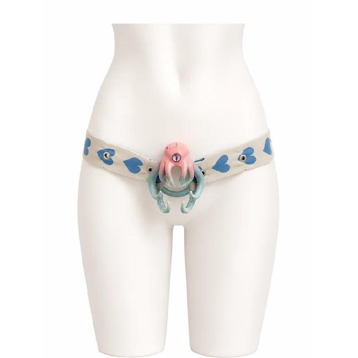 New Male Chastity Cage Belt CB Lock Support Strap Three Way Elasticated Waistband Restraint Urethral Devices Adult Sex Toys 18+