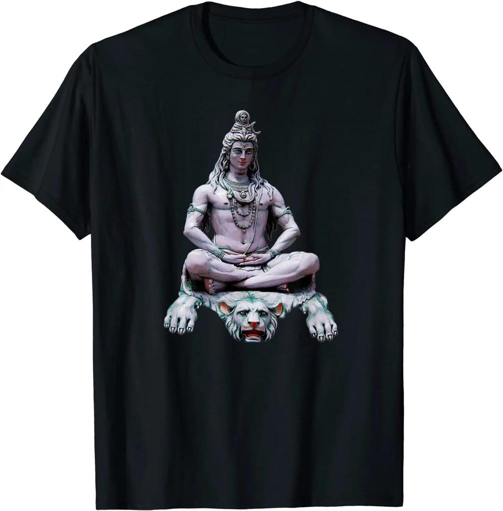 Hindu Deity Shiva Meditation T Shirt 100 Cotton Short Sleeve ONeck Casual Tshirt Loose Top New Size S3XL
