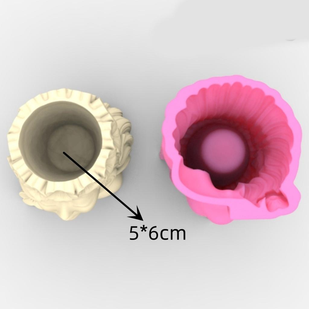 Nonstick Wreath Girls Pen Holder Mold Flower Pot Silicone Mold DIY Crafts Ornament Tool DIY Succulent Planter Mold