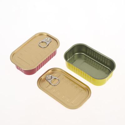 2Pcs Metal Rectangular Empty Mini Tin Box Sealed Food Can With Pull Ring Cover Multipurpose Small Organizer Storage Box