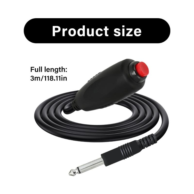 Nurse Pager Button Switching Line 6.35mm Emergency Call Button Line Replacement Emergency Cord Nurse Call Line Replacement