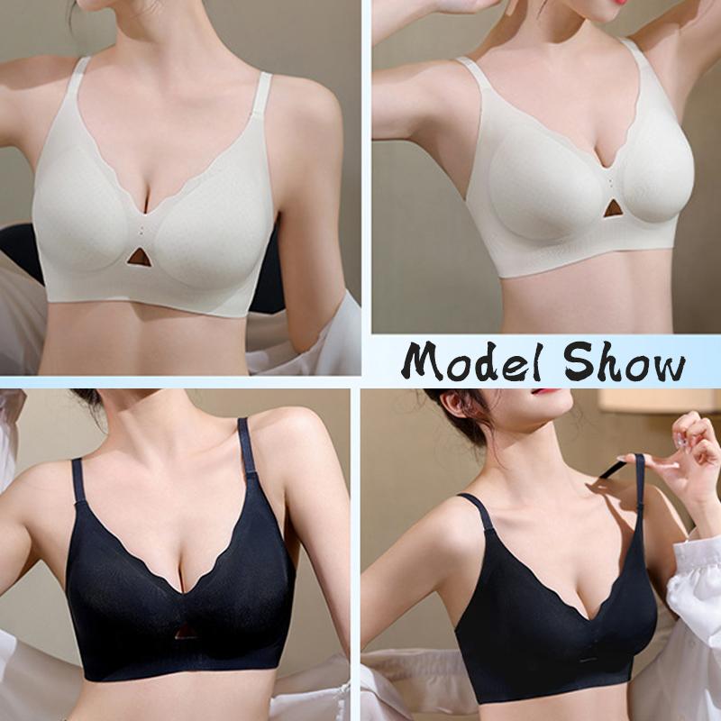 All Of Me Summer Ultra-thin Ice Silk Bras Underwear Women's Seamless No Steel Ring Gathering Bralette Ladies' Cool Feeling Breathable Bras