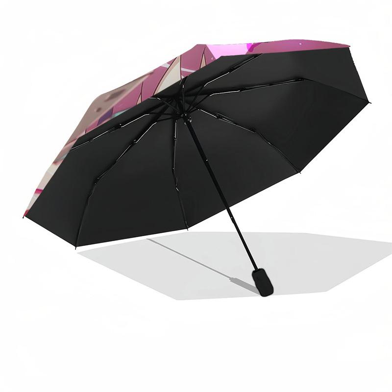 1pc Anime Character Outdoor Umbrella - Automatic Opening/Closing, Portable 3-Fold Design, 8-Bone Iron Frame, Perfect Gift for Fans, Travelers, Da