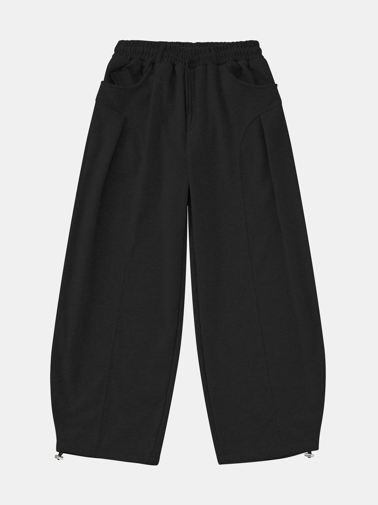 IKALOOK Curved Heavy Brushed Elastic Pants Dpt103