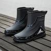 Men Waterproof Anti Slip Rain Boots Rubber Outdoor Fishing Warm Winter Shoes