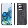 For Xiaomi 15T Case Carbon Fiber Texture PU Leather + PC + TPU Phone Cover