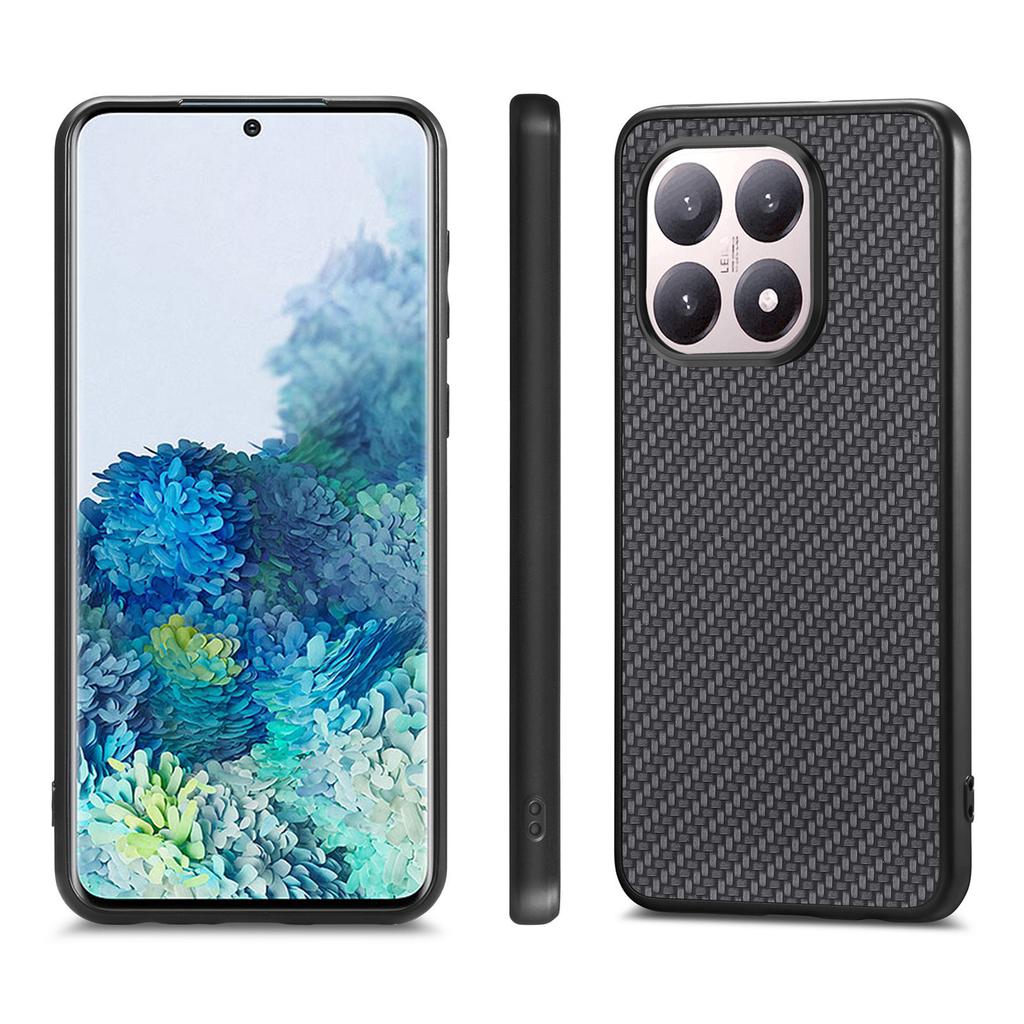 For Xiaomi 15T Case Carbon Fiber Texture PU Leather + PC + TPU Phone Cover