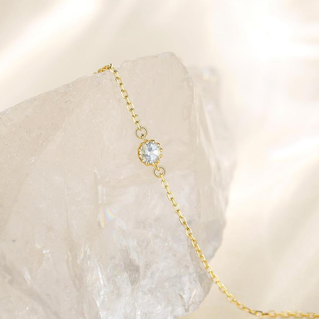 FANCIME Natural Diamond Bracelet for K18 April 18K Gift Women, Gold, Birthstone, Gold, Mother's Day, Christmas, Birthday, Anniversary, Present,