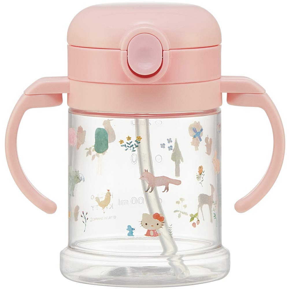 

Skater Baby Straw Mug with Double Handles, 260ml, Foldable Handle, Sanrio Hello Kitty Design, Suitable for Ages 1+, KSHW1N-A