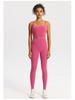 Nude Feel Women's Sports Bra with Pads - Summer Workout Camisole Vest with Beautiful Back Design