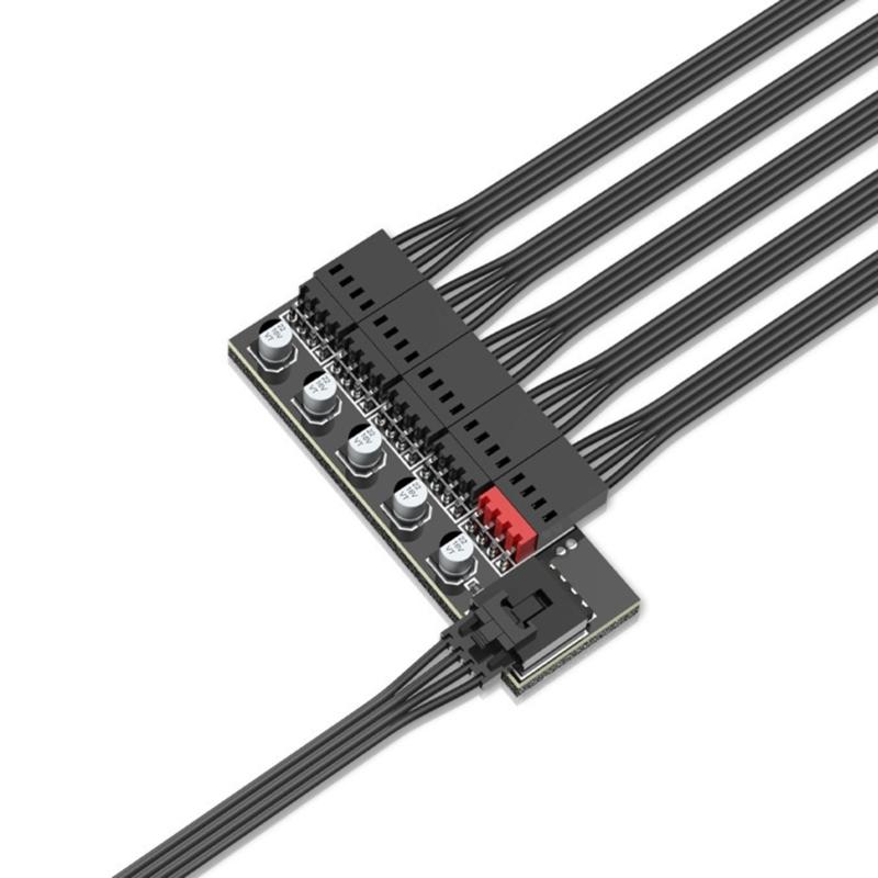 High Efficiency 4Pin Splitter HUBFor Computer Case Fan Supporting Multiple 4Pin Fan High Durability