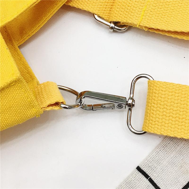 Fashion 2019 new dual-purpose canvas bag, fresh and casual simple letter student shoulder oblique span bag