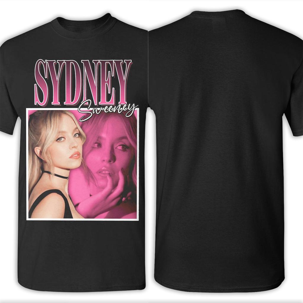 Sydney Sweeney Vintage 90s Unisexs T Shirts Amazing Tee Shirt Short Sleeve O Neck TShirts 100 Cotton Gift Idea Clothes