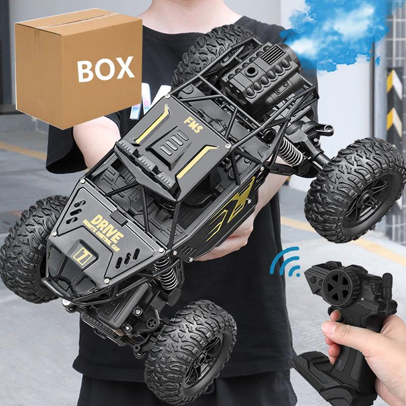4/6Wdrc Car With Led Lights 2.4G Cross-Country Climbing Spray Racing Car Remote Control Electric Car Fall Resistant Boy Toy Gift