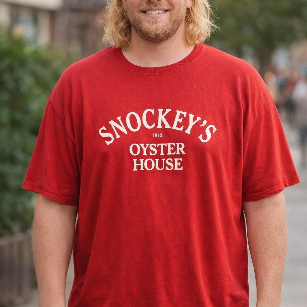Snockey’s Oyster & Crab House T-Shirt Mens 2XL Red Graphic Philadelphia S