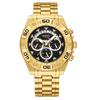 Men'S Watch, Multi-Function Three-Eye Six-Pin, Mineral Glass Mirror Quartz Watch
