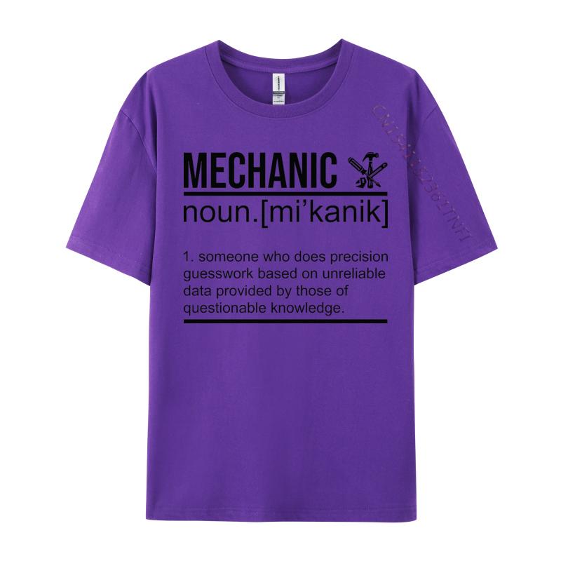 Mechanic Funny Definition Tshirt Tops  Tees Special All Cotton Normal T Shirt Letter Text Printed TShirt