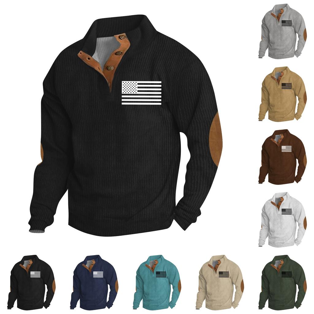Spring And Men's Standing Collar Sweatshirt Is Outdoor Casual Sweaters Tops