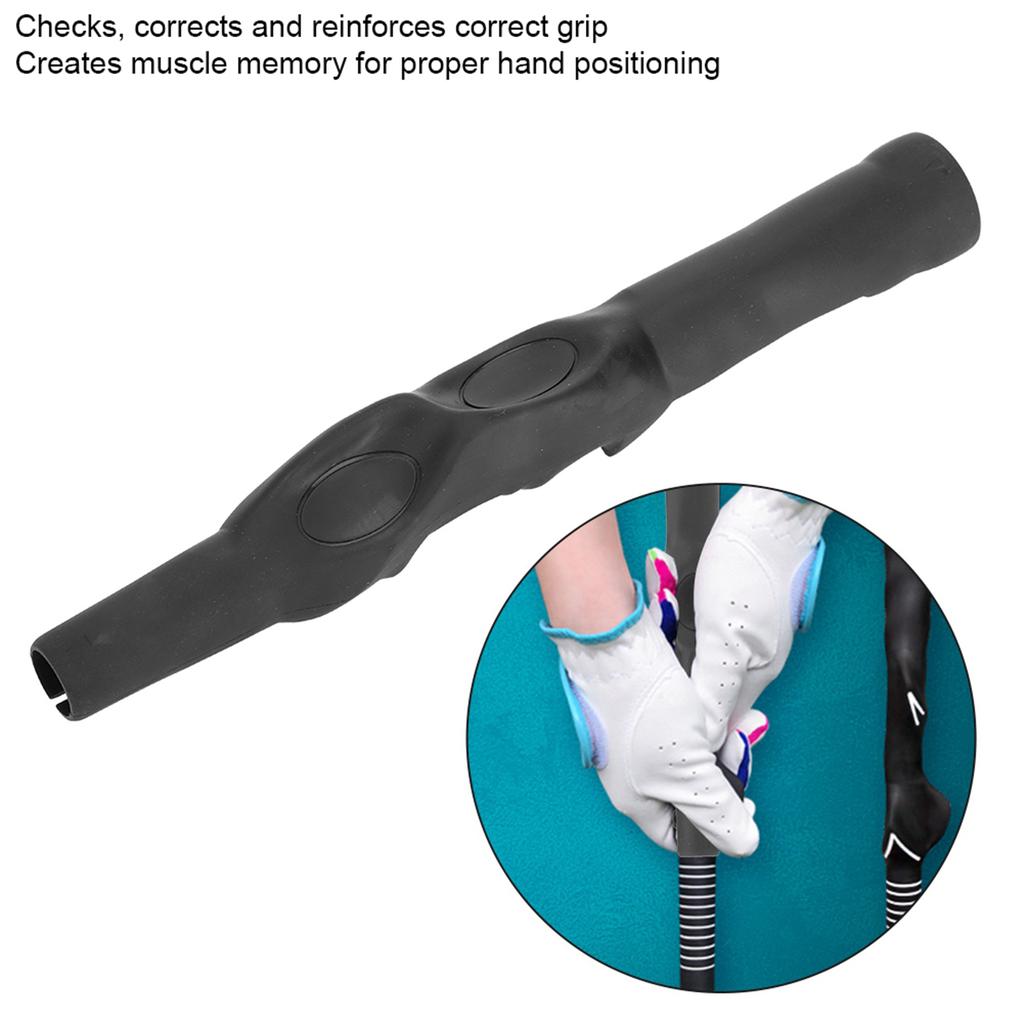 Golf Training Aid Golf Club Handle for Swing Grip Posture Training (black)